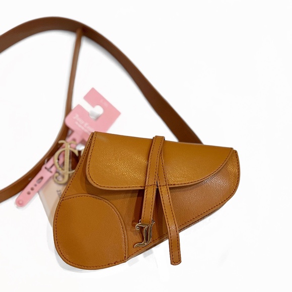 NWT Juicy Couture Cognac Belted Saddle Bag/Fanny Pack, Sz Lg/X-Lg - Picture 10 of 16
